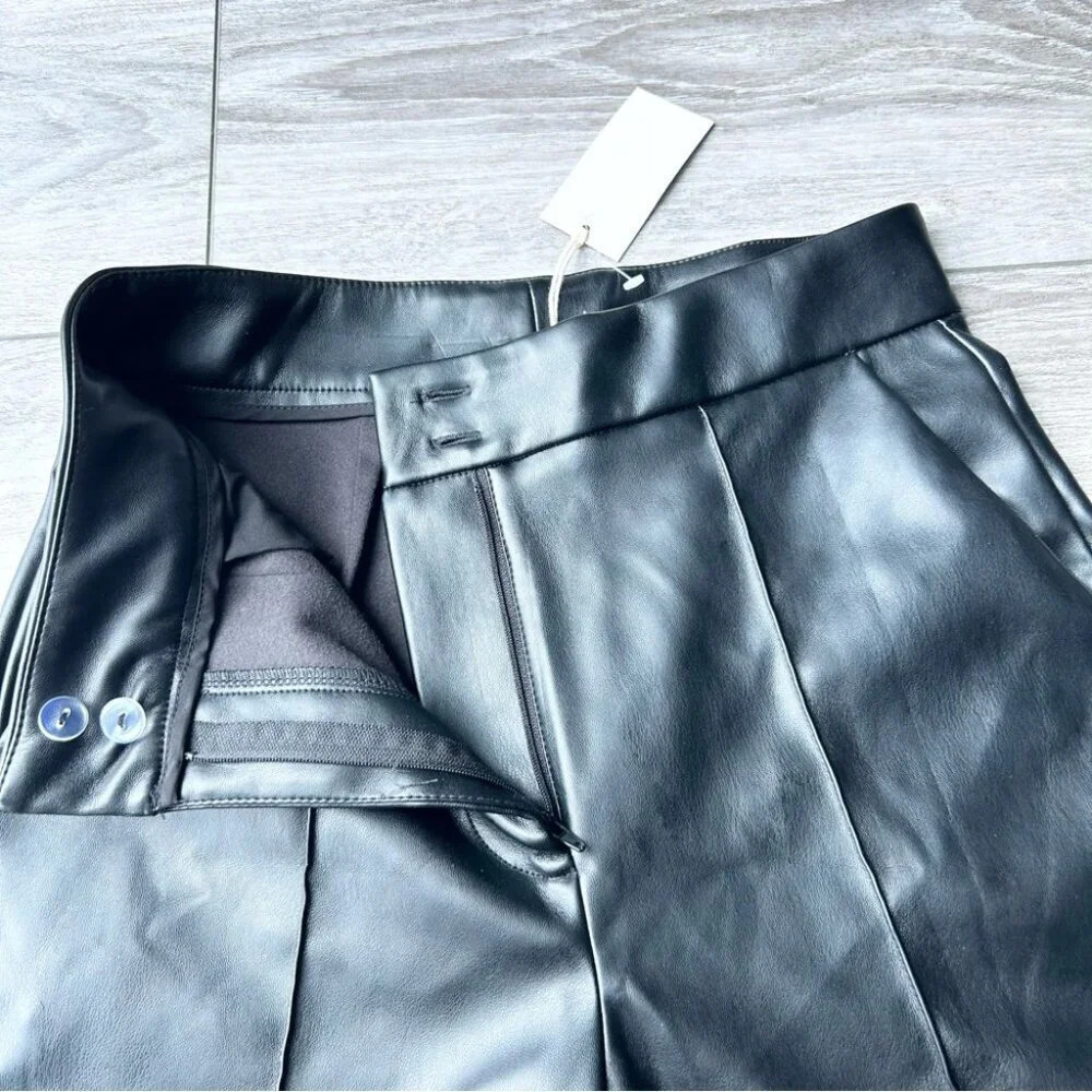 NWT Melloday Faux Leather Bootcut Leg Pants - Picture 5 of 12